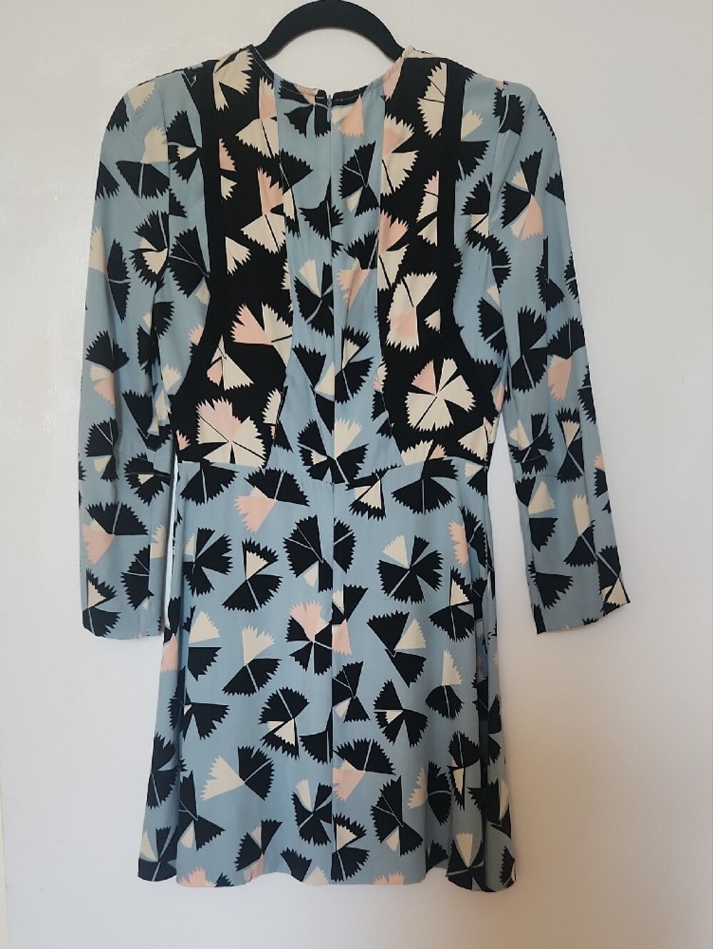 Marc by Marc Jacobs Blue Black Pink Geometric Long-Sleeve Dress - Picture 2 of 3